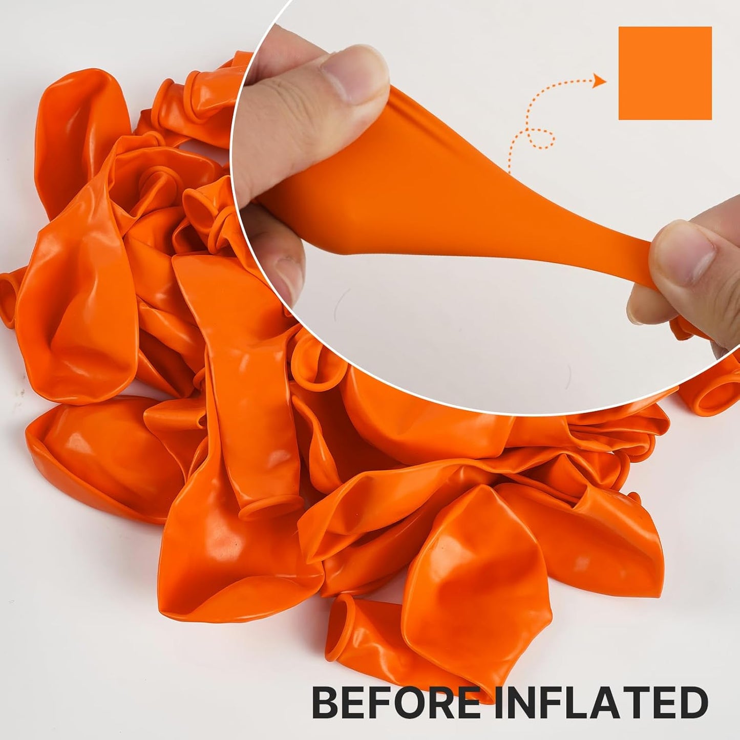 PartyWoo Orange Balloons - 100pcs 12 Inch Fall Latex Helium Balloons for Birthday & Baby Shower Decor