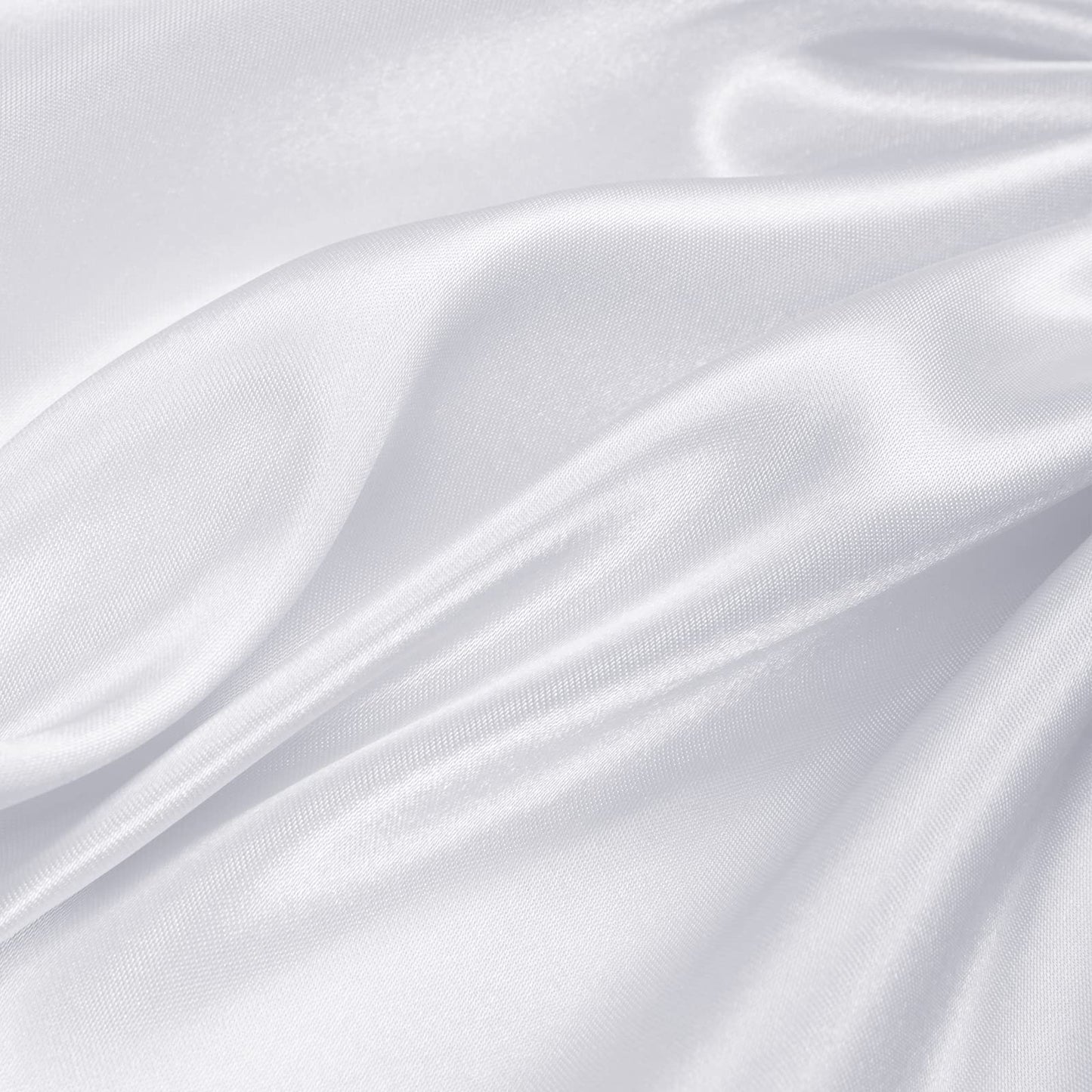 Horbaunal 2 Pack White Satin Tablecloth 60 x 102 Inches Rectangle Satin Table Cover Bright Silk Table Cloth Smooth Table Decoration for Wedding Party Banquet