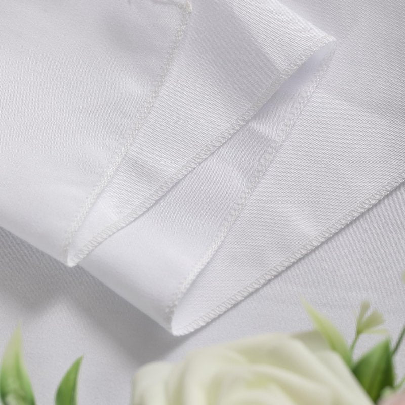 Nesthaven 2-Pack White Rectangle Tablecloth 60x102 Inch - Wrinkle & Stain Resistant Polyester, Tablecloths for Dining Wedding Party Buffet, Machine Washable Polyester Fabric Table Cloth