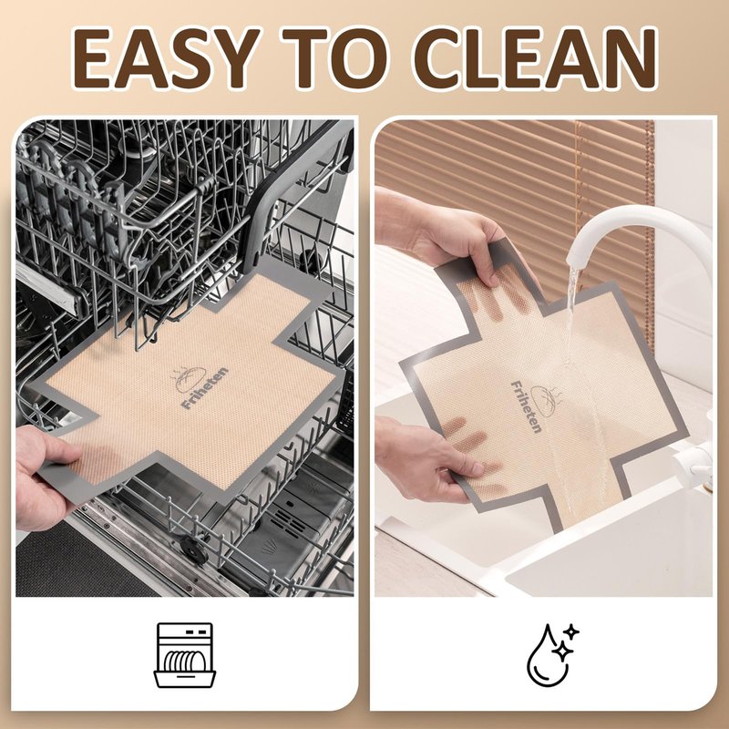 Reusable Silicone Bread Loaf Pan Liners, Nonstick and Reusable Bread pan Mat. 2 pack Silicone baking mat for 9.5 x 5 inch Loaf Pan