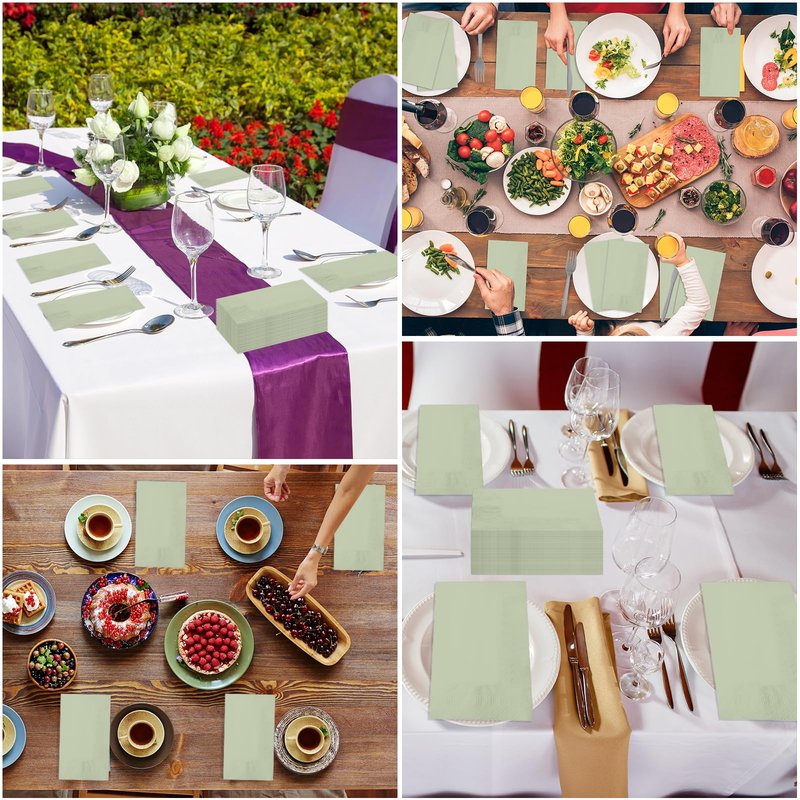 Sage Green Tablecloth and Napkins Set