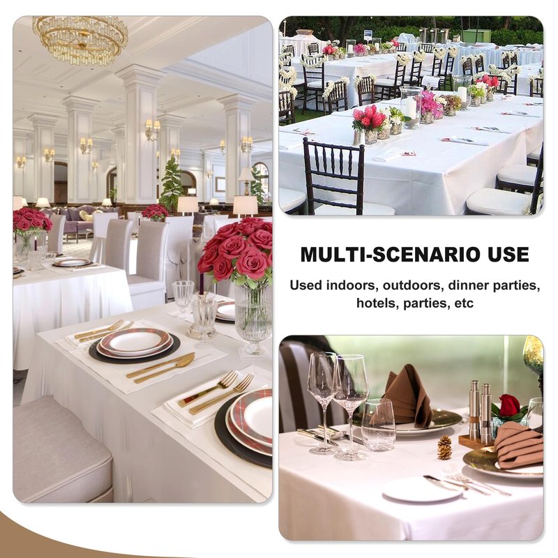 Fitable Burgundy Rectangle Tablecloths for 6 Foot Tables, 6 Pack - 70 x 108 Inches - Stain Resistant and Washable Table Clothes, Polyester Fabric Table Covers for Wedding, Party, Banquet, Buffect