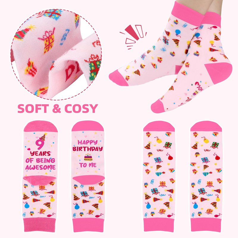 MIRTHIA 9 Year Old Gifts for Girls - 6-in-1 9th Birthday Gifts for Girls Birthday Gift for 9 Year Olds Girl Present for 9 Years Olds Girl Presents Age 9 for Sister Daughter Niece Granddaughter