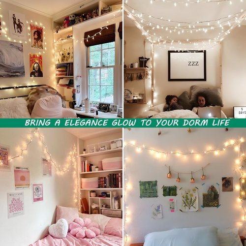 HEYFUNi Clear Christmas Lights Set,50 Count 13Feet Incandescent Bulb Mini String Lights for Christmas Tree Holiday Garland Party Weeding Xma Home Indoor&Outdoor Decorations,White Wire