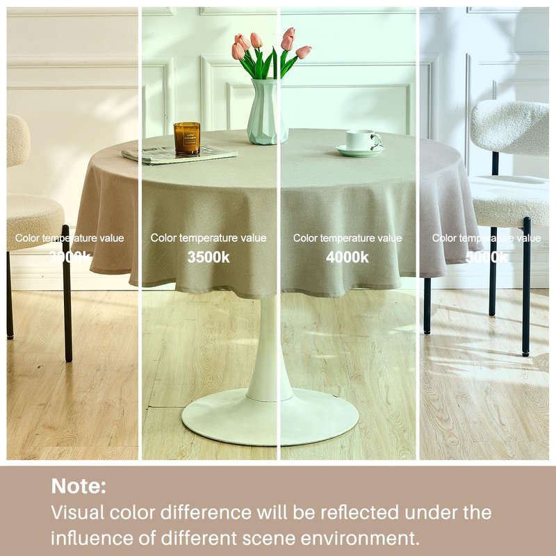 AUSSPVOCT Textured Linen 54 Inch Round Tablecloth Up to 36'' Tables, Waterproof Spill-Proof Fall Table Cloth Wrinkle Free Circle Dining Tablecover for Birthday Farmhouse Easter Holiday Party Decor