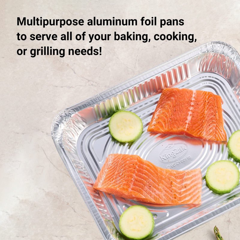 Aluminum Pans Half Size, 9X13, Extra Heavy Duty Disposable Foil Pans For Baking (20 Pack) Roasting & Chafing, Deep Tin Foil Bakeware, Steam Table Tray, Cookware, Food Prepping, Cake & Oven Pan