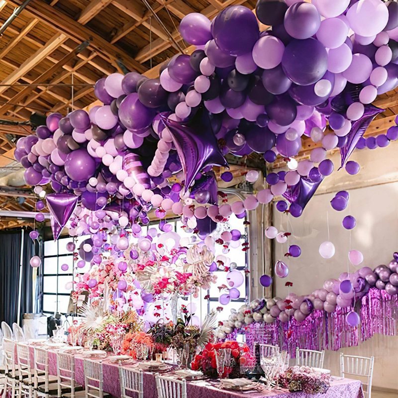 PartyWoo Lavender Balloons 101pcs 12 Inch Light Pastel Purple Lilac Purple Latex Helium Balloons for Birthday Baby Shower Graduation Wedding Anniversary Bridal Shower Party Decorations Purple-Q10
