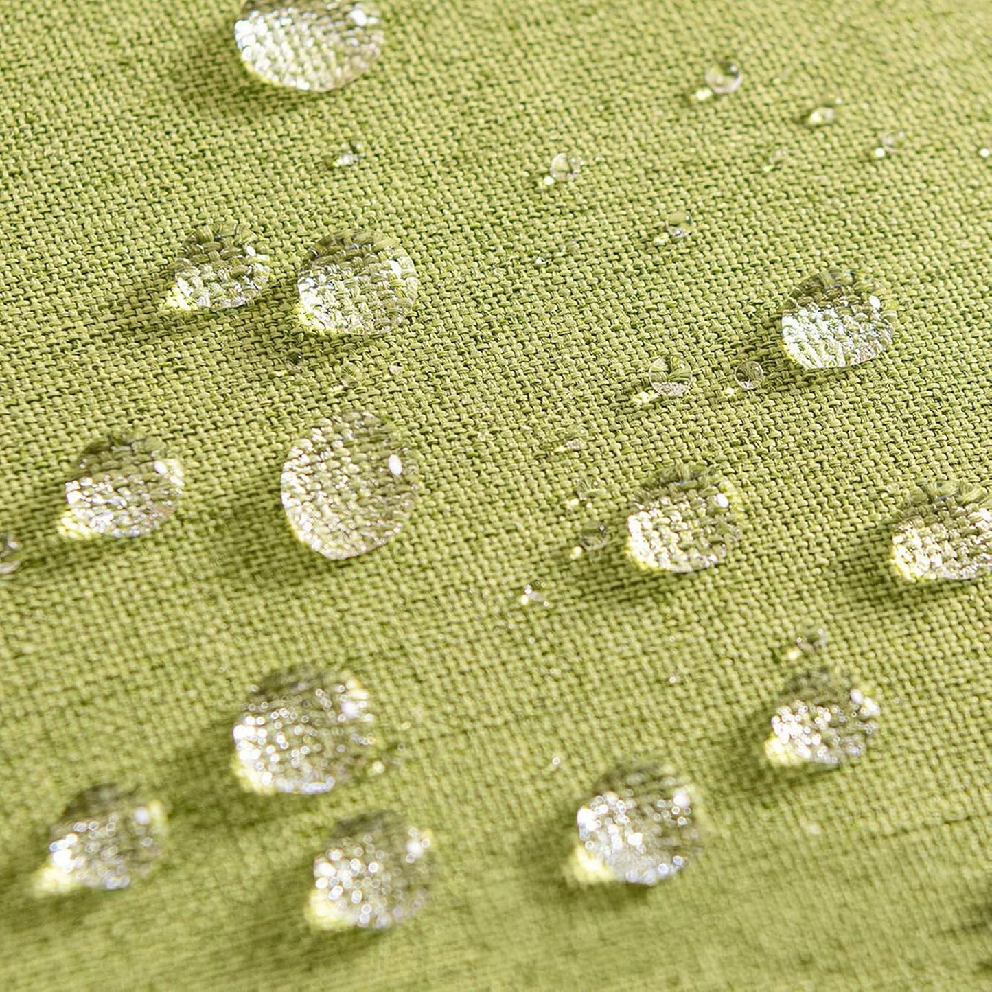 MIULEE Waterproof Outdoor Throw Pillow Covers - Pack of 2 Faux Linen Cushion Cases | 20x12 Inch Moss Green