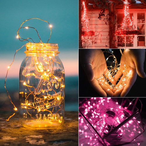 Brightown 12 Pack Easter Day Pastel LED Fairy Lights Battery Operated - Waterproof Silver Wire 7 ft 20 LED Firefly Lights for Easter Day Decor DIY Craft Party Bedroom