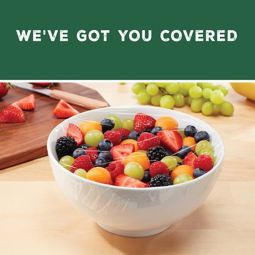 Glad 50% Plant Based Cling N Seal Plastic Wrap for Food, Airtight Seal, 200 Square Foot Roll (Pack of 1)
