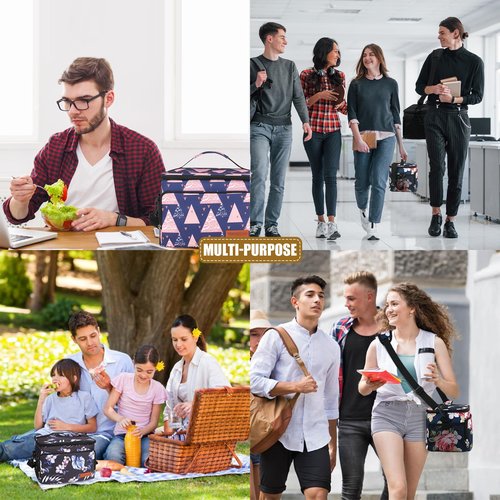 Coreskin Insulated Lunch Box for Adults, 10L Leakproof Cooler Bag with Multi Pockets, Adjustable Strap, Ideal for Work, Beach & Picnic