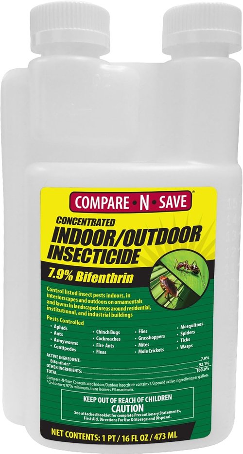 Compare-N-Save Insect Control Concentrate - Effective Indoor & Outdoor Solution | 16-Ounce