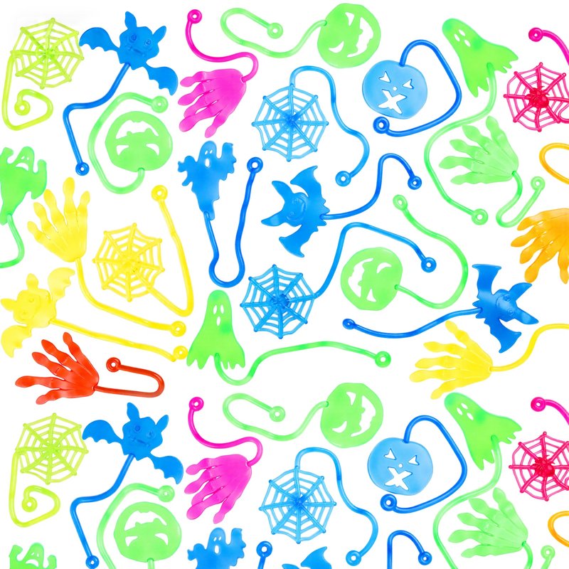 40 PCS Halloween Sticky Hands - Party Favors for Kids, Sticky Stretchy Toys for Halloween Goodie Bags, Treasure Box Fillers, Exchange Classroom Prizes for Boys Girls, Party Supplies