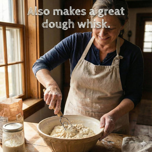 Sourdough Starter Stirring Hook and Dough Whisk | Small Size to Fit in Jars | Improve the Mixing Standard Of Your Starter For Better Baking Results | New England Sourdough Starter Co.