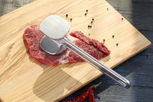 New Star Foodservice 36374 Heavy Duty Cast Aluminum Meat Tenderizer, 10-Inch