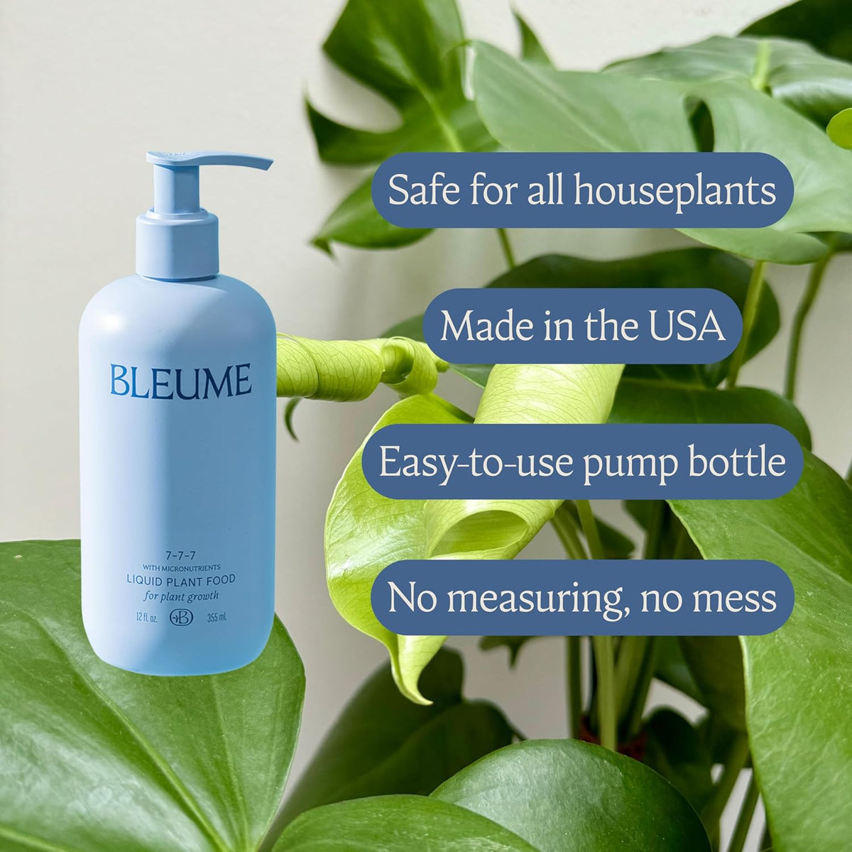 **Liquid Plant Food - All-Purpose Fertilizer NPK 7-7-7 with Micronutrients | Made in the USA for Houseplants & Vegetables**