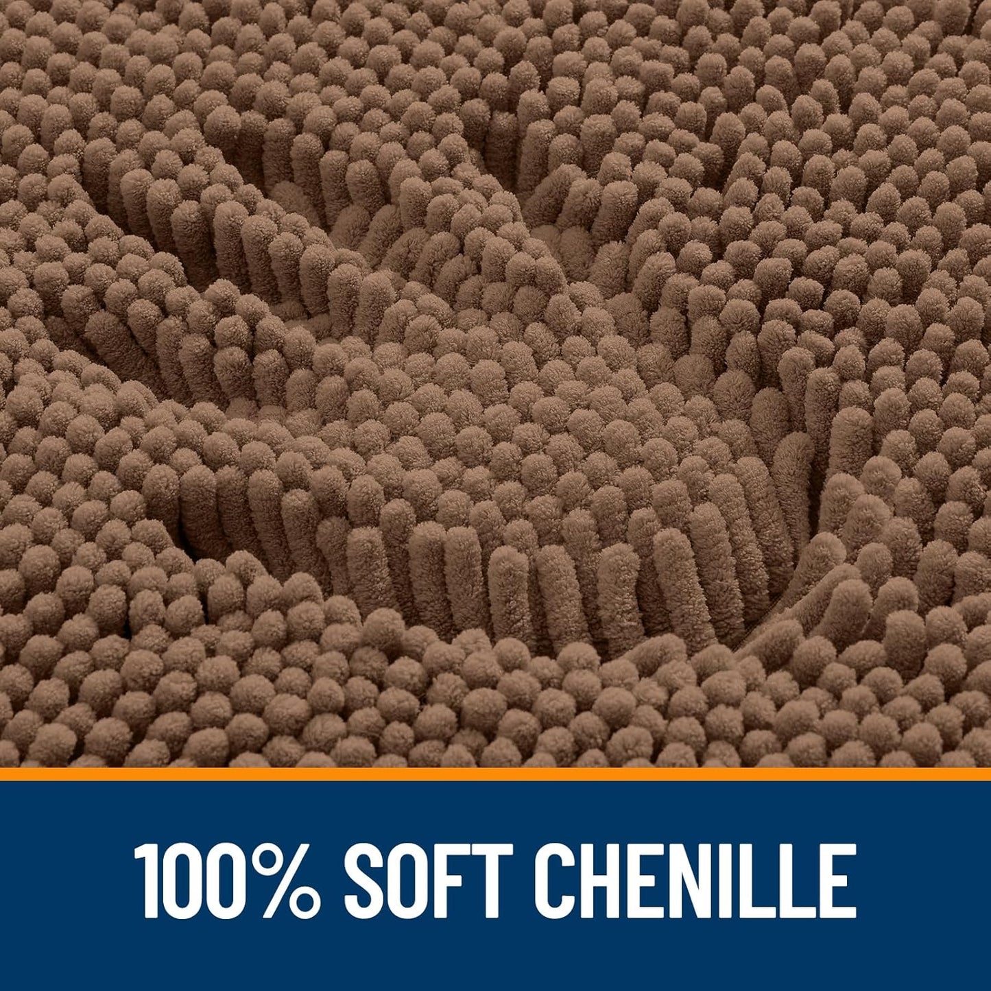 OLANLY Bath Rugs - Extra Soft Chenille, Quick-Dry & Absorbent | 30x20 Mocha Machine Washable Mats