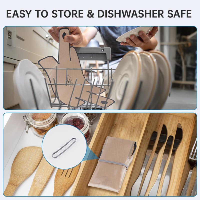 NiHome 4-Pack Silicone Bread Loaf Pan Liners, Reusable and Nonstick Silicone Bread Sling, Fit for 9x5, 9.5x5, and 10x5 Inch Loaf Pans, Dishwasher Safe, Easy to Clean (Brown)