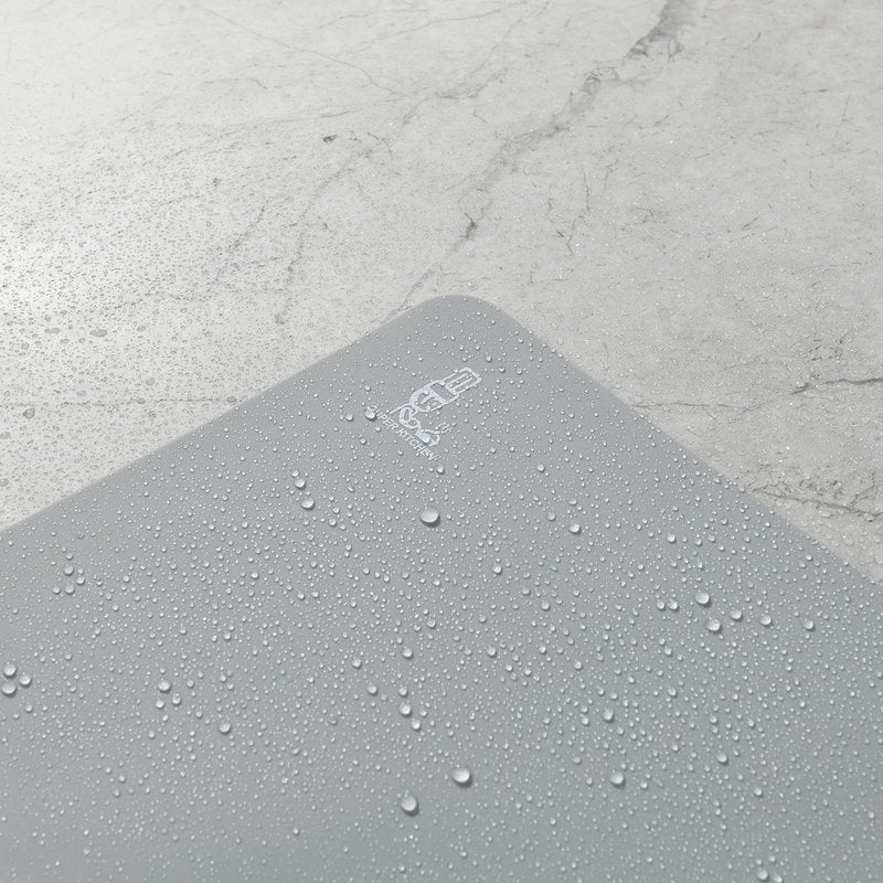 Thick Silicone Counter Mat Large Set of 2, Heat Resistant Pad for Kitchen Table/Countertop Protector/Non Stick Pastry Baking Placemats, Silicone Mat for Crafts Kids (20×28, Gray)