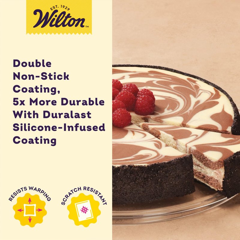 Wilton Platinum Non-Stick Spring Form Pan - Baking Pan for Cheesecakes, Deep Dish Pizzas & Bread Puddings - Scratch Resistant, Even Heat Distribution & Made Without PFAS - 9 x 2.7 Inch