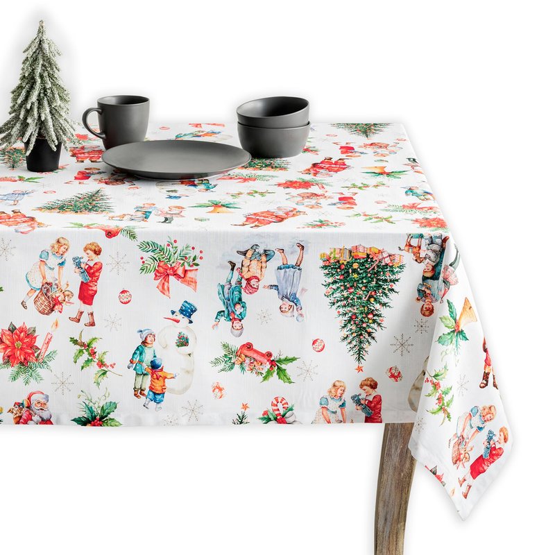 Maison d' Hermine Table Cloth Rectangle Table 100% Cotton 70 x 120 Inches Fall Tablecloth Reusable Everyday Use for Thanksgiving Christmas Decorations Dining Farmhouse Party (Chromo)