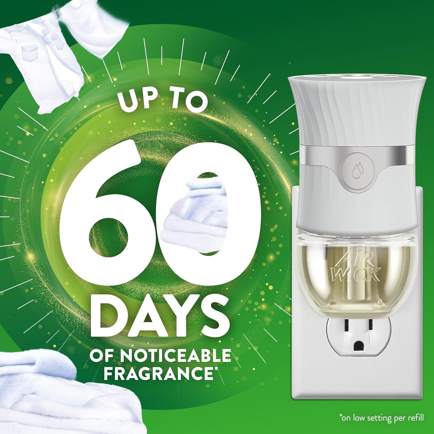 Air Wick Plug-In Scented Oil Refill - Fresh Linen Air Freshener | Eco-Friendly 10ct Pack