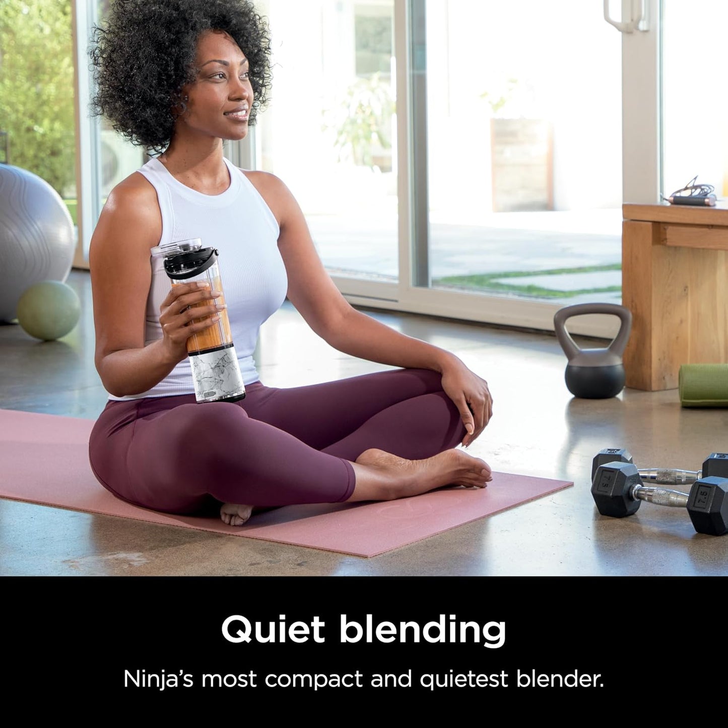 Ninja Blast Portable Blender - Cordless 18oz Personal Blender for Smoothies & Shakes | BPA-Free, USB-C Rechargeable, Marble White