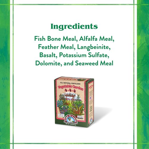 Down To Earth Organic Vegetable Garden Fertilizer - All-Natural Plant Food for Herbs & Greens, 1 lb