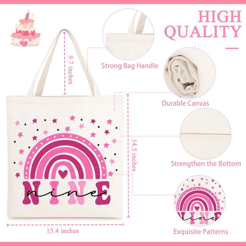 JTENGTOP 9 Year Old Beautiful Teen Girl Birthday Gifts Ideas, Gift Gifts for 9 Year Old Sweet Teen Girls, Top 9th Birthday Decorations Basket Set of 6