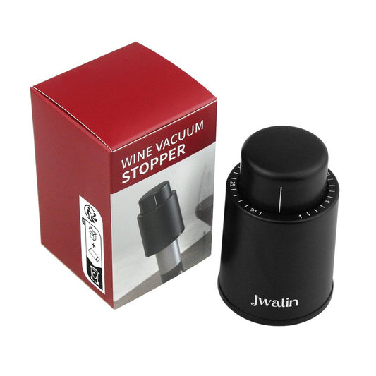 Jwalin Wine Vacuum Pump Stopper – Premium Wine Preserver with Airtight Seal, Reusable Vacuum Pump Keeps Wine Fresh, Perfect Wine Accessory Gift for Wine Lovers