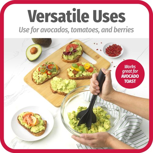 GoodCook Heat-Resistant Nylon Ground Meat Choppers with 5-Blade Heads, Ground Beef and Turkey Mixers and Choppers, Set of 2, Black