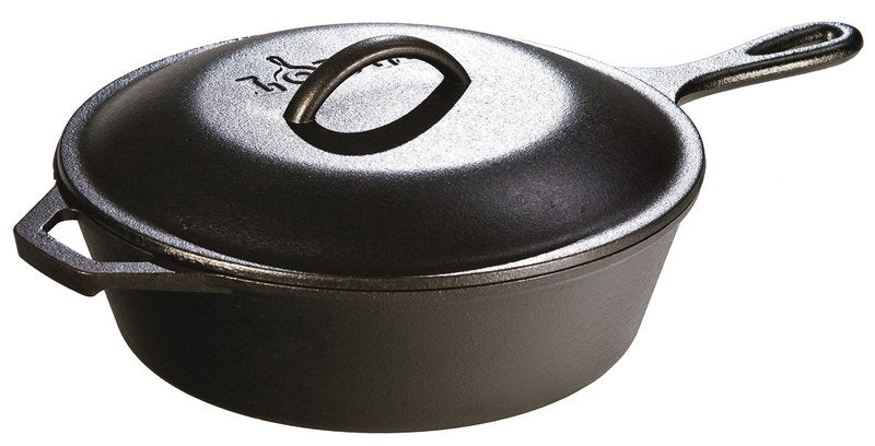 Lodge Pre-Seasoned Cast Iron Lid - Cast Iron Lid for Skillet, Grill Pan, Griddle, and Dutch Oven - 8 Inch