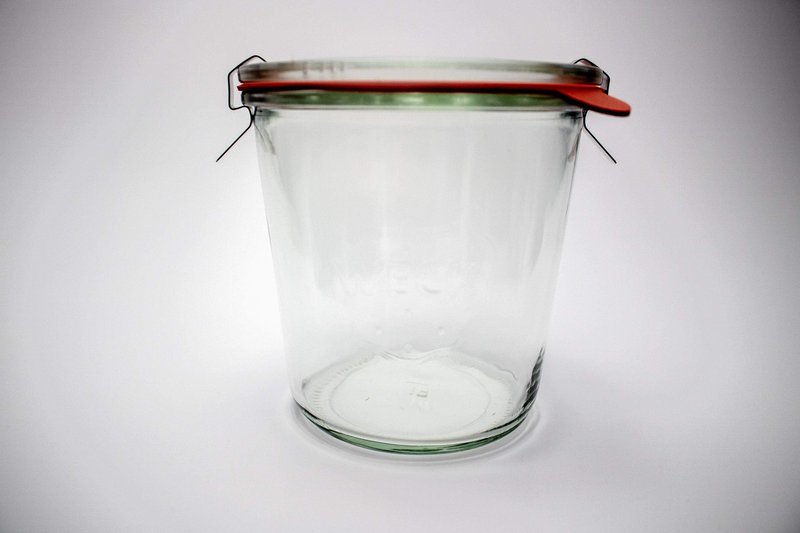 WECK Canning Jars 742 Mold Jars made of Transparent Glass - Eco-Friendly Canning Jar - Storage for Food, Yogurt with Air Tight Seal and Lid - 1/2 Liter Tall Jar Set - (2 Jars)