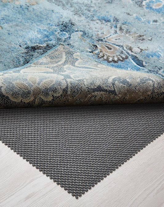 Veken Non-Slip Runner Rug Pad - Thick 2x10 Ft Gripper for Hardwood & Tile Floors - Dark Grey Anti-Skid Mat