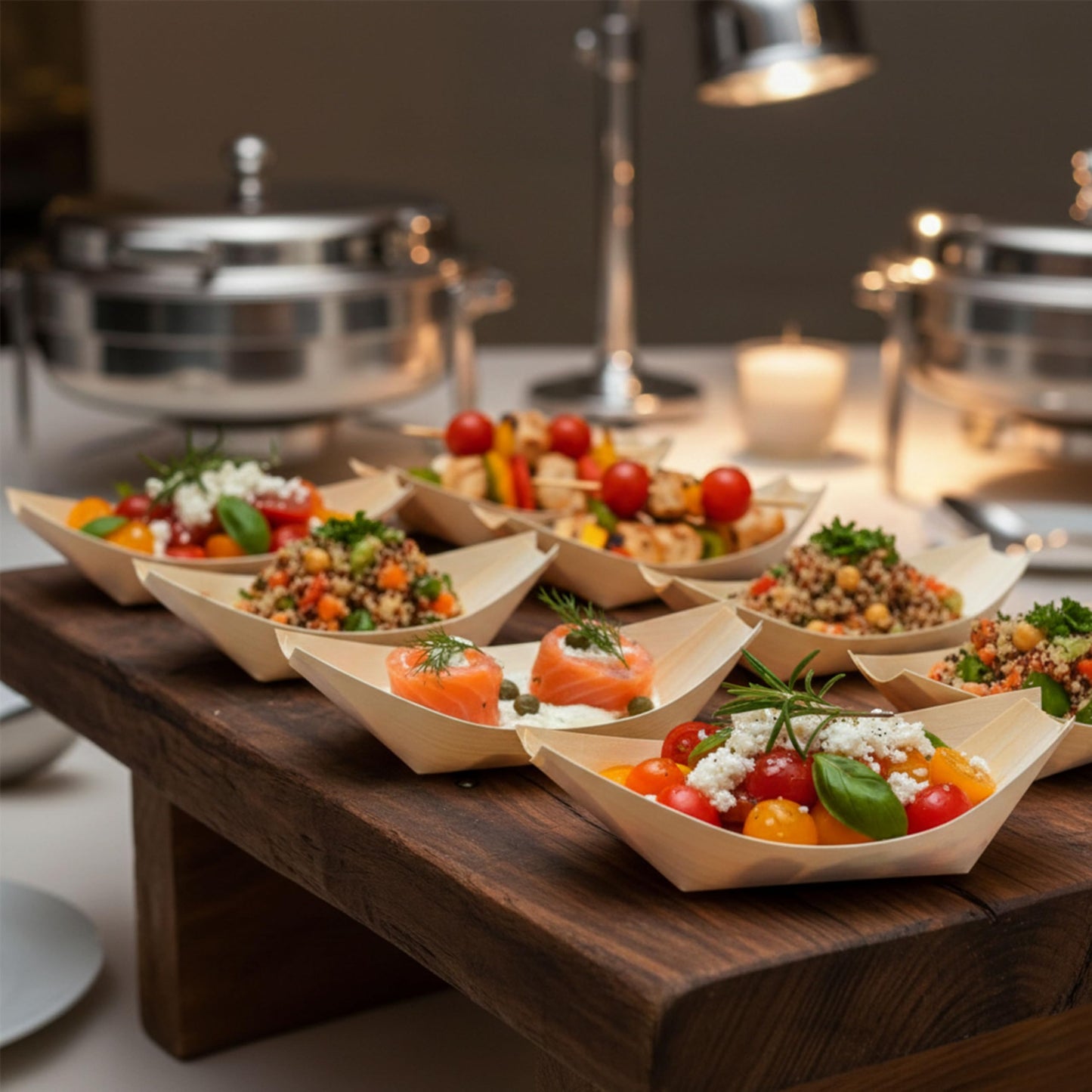 Restaurantware-5.5 x 3.5 Inch Food Trays, 200 Disposable Paper Food Trays- Heavy-Duty, Durable, Medium Paper Boats, For Snacks, Appetizers, Or Treats, Use At Parties Or Carnivals