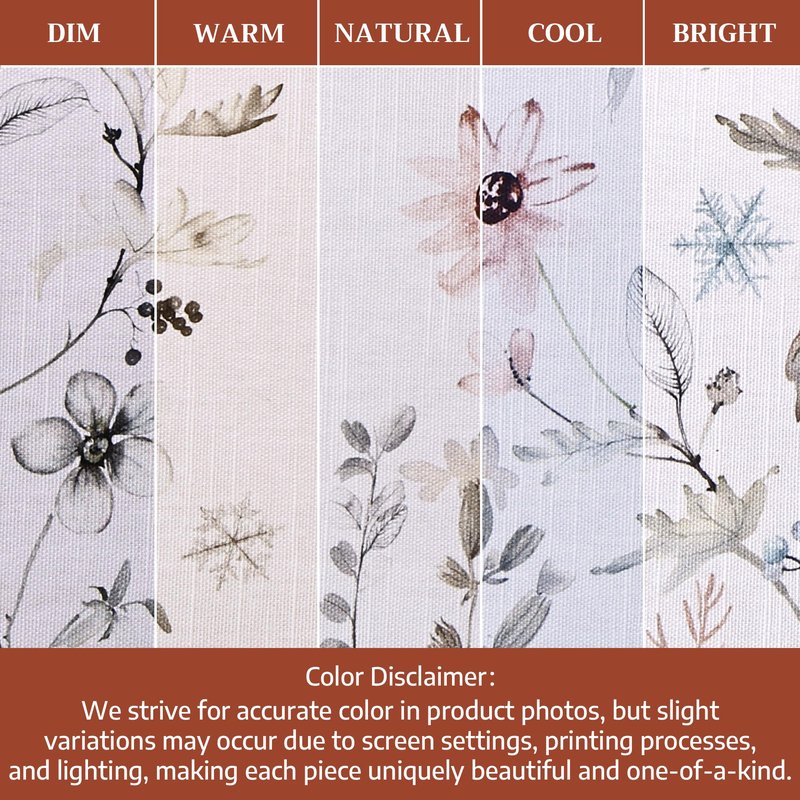 Maison d' Hermine Table Cloth Rectangle Table 100% Cotton 60 x 120 Inches Fall Tablecloth Reusable Everyday Use for Thanksgiving Christmas Decorations Dining Farmhouse Party (Ice Florals)