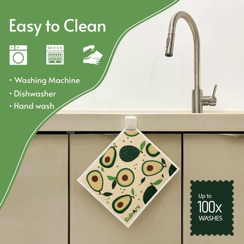 Eulnars Swedish Dishcloths for Kitchen, 10 Pack Reusable Paper Towels Washable, Soft Dish Towels for Kitchen, Super Absorbent Dish Cloths for Washing Dishes, Housewarming Gifts