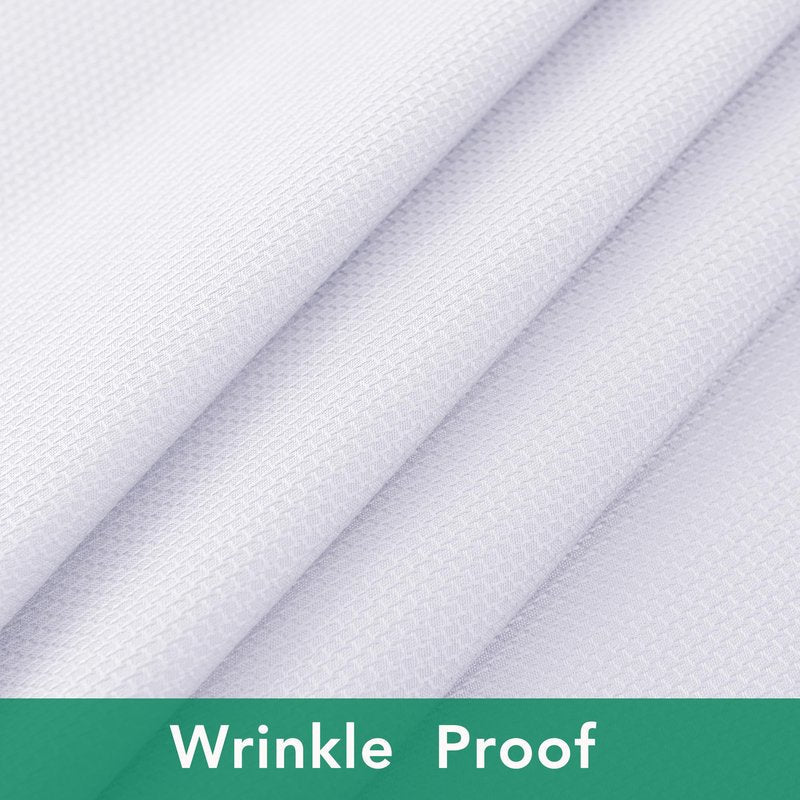 Biscaynebay Textured Fabric Square Tablecloths 60x60 Inches, White Water Resistant Table Cloth Small Card Folding Table Covers Linen for Dining, Kitchen, Wedding and Parties etc. Machine Washable