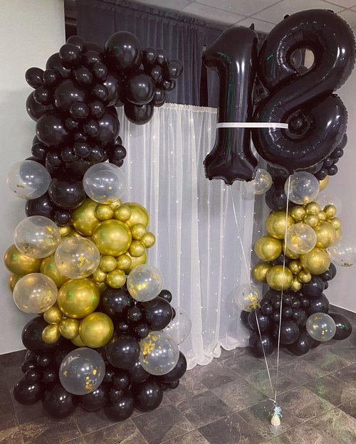 Black Number 6 Balloon 40 Inch, 6th Birthday Party Decorations for Children, Giant 6 Foil Balloon for Party Supplies