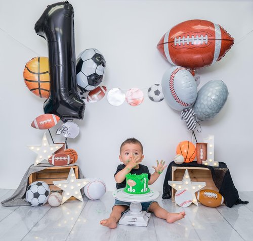 Black Number 6 Balloon 40 Inch, 6th Birthday Party Decorations for Children, Giant 6 Foil Balloon for Party Supplies
