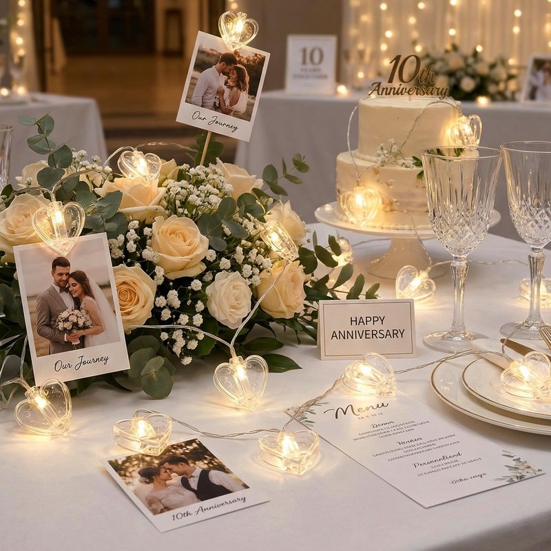 20 Photo String with Clips for Hanging Pictures,9.85Ft Clear Photo Clip Lights for Indoor/Outdoor Wall Bedroom Wedding Birthday Party Home Decorations (Heart)