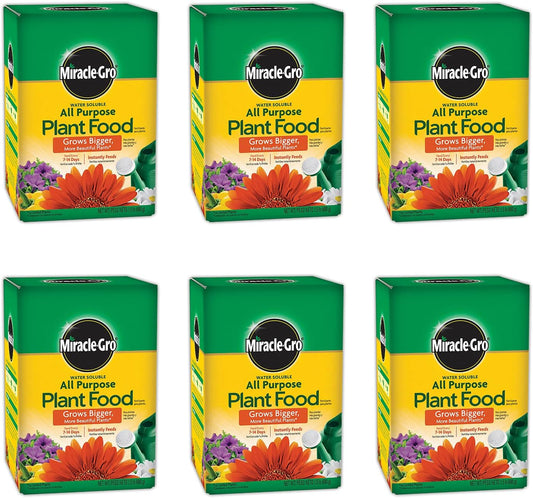 Miracle-Gro Water Soluble Plant Food - All-Purpose Fertilizer for Indoor & Outdoor Plants | 1.5 lbs (6-Pack)