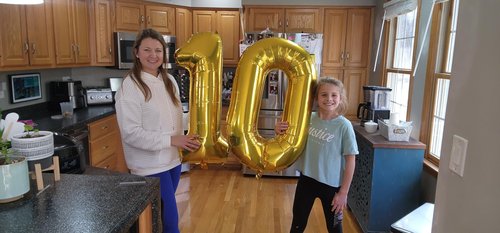 Gold Number 10 Balloon 40 inch, 10 Number Balloons, 10th Gold Birthday Decorations, 10 Year Old Girls Boys Golden Party Supplies