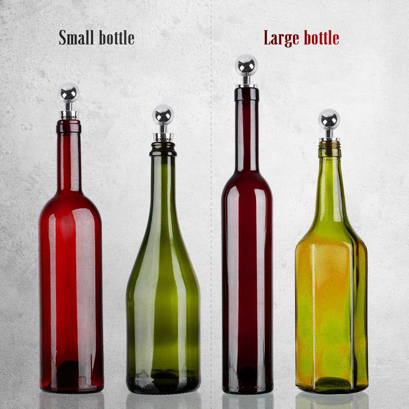 4Pcs Wine Saver Wine Stopper Wine Bottle Plug with Silicone Reusable Wine Corks, Expanding Beverage Bottle Stopper, Reusable Bottle Sealer Keeps Wine Fresh