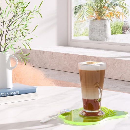 Leadiy Acrylic Coaster for Desk, Clear Bar Drink Coaster, Clear Cloud Shape Coffee Cup Coaster, Perfect for Tabletop Protection and Accessories Display.