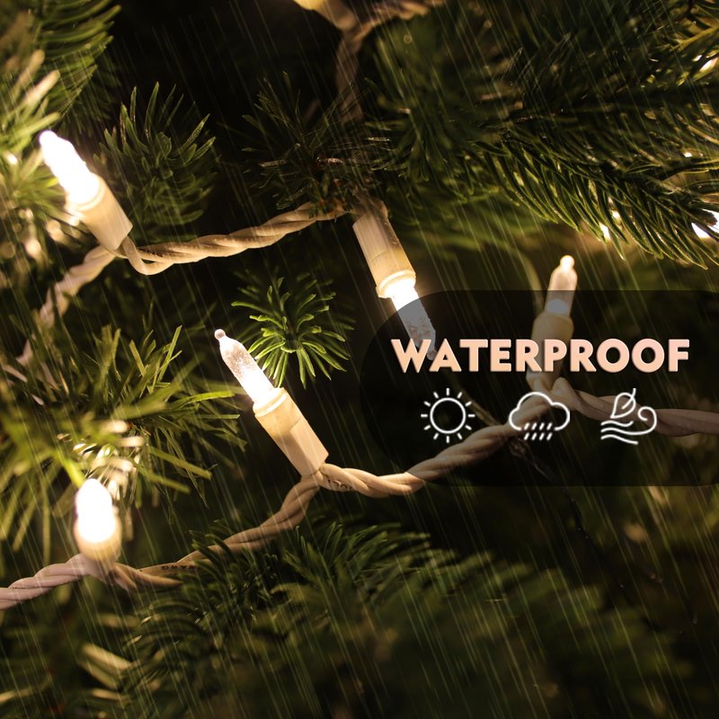 JUSTPRO Warm White LED Christmas Lights, 21.6 Feet 100 Count UL Certified Commercial Grade Holiday String Light Set for Garden Wedding Patio Trees Lighting Decoration (Warm White)