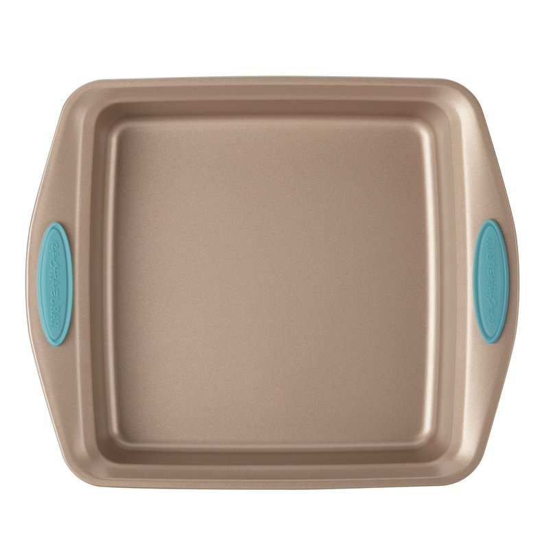Rachael Ray Cucina Nonstick Baking Pan / Nonstick Cake Pan, Square - 9 Inch, Brown