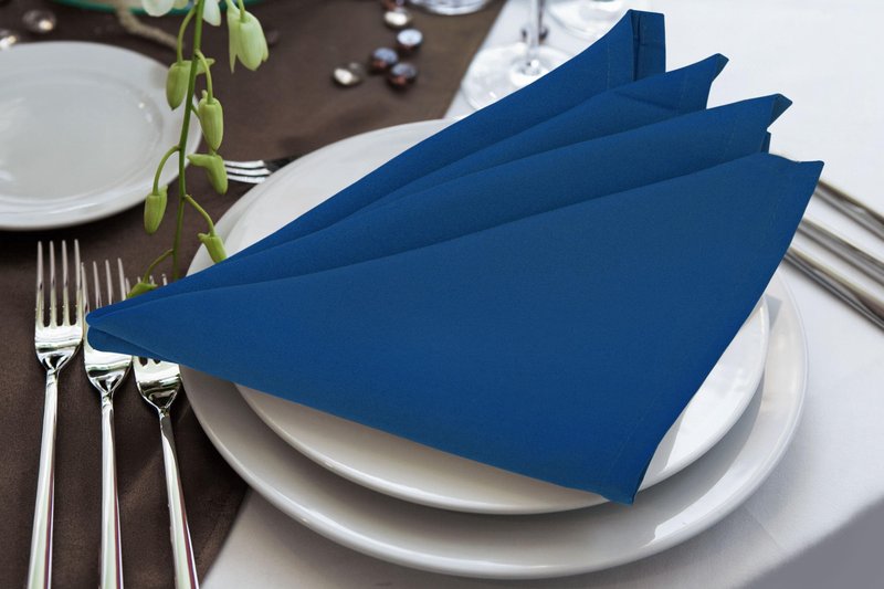 Utopia Home [24 Pack, Royal Blue] Cloth Napkins 17x17 Inches, 100% Polyester Hemmed Edges, Washable and Reusable Ideal for Parties, Weddings and Dinners