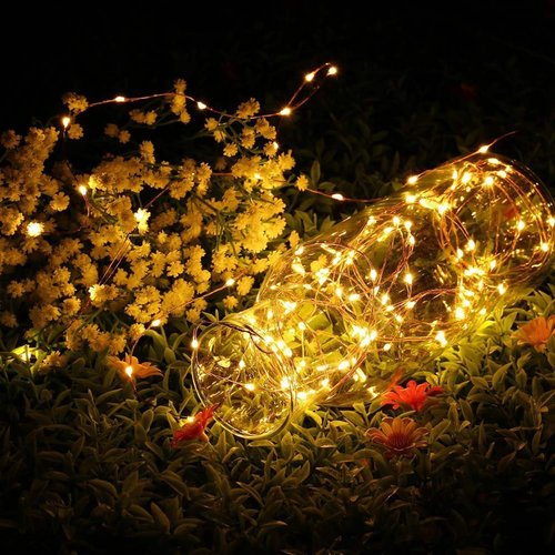 Joomer LED Fairy Lights Battery Operated, 2 Pack Each 16FT 50 LED Cuttable Starry Lights with Timer for Bedroom, Parties, Wedding Christmas Indoor Decor (Warm White)