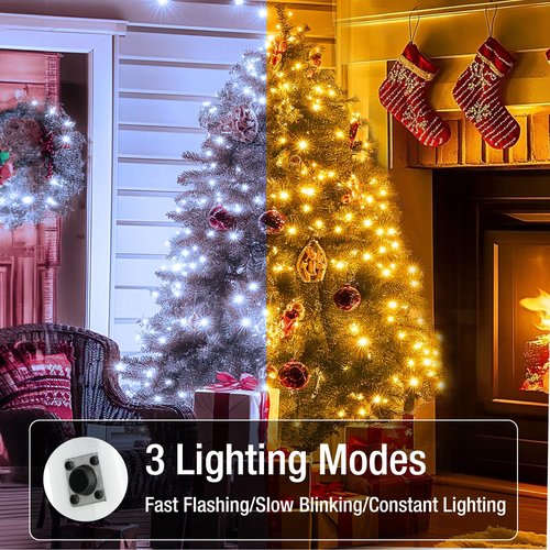 Fairdeer 20 Pack Fairy Lights Battery Operated - 7ft 20 Led Twinkle Lights 3 Modes, Bulk Mini String Lights Waterproof for Mason Jars Vases DIY Party Wedding Decoration Christmas - Warm and Cold White